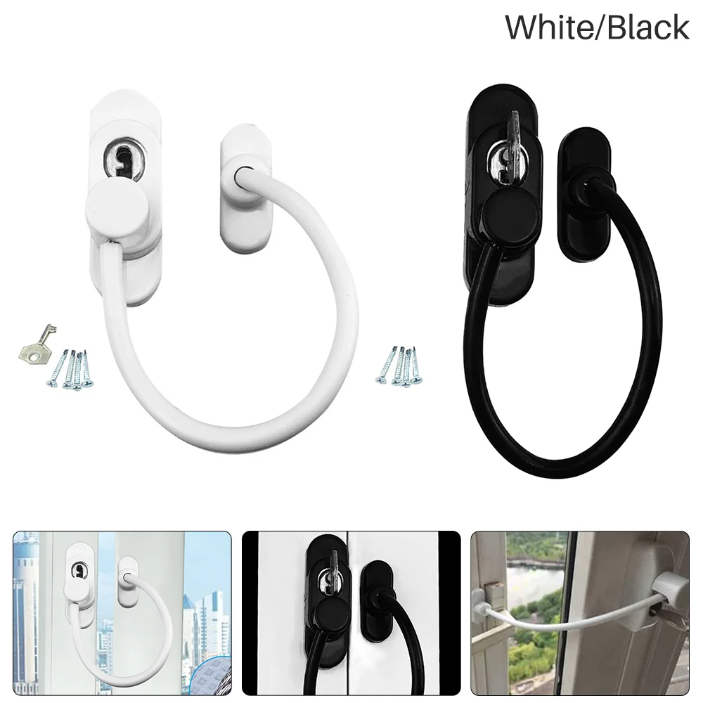 1 шт. оконные замки Stainlesss стальной оконный ограничитель Детская безопасность Младенческая Безопасность Windown замок Защита детей замки с ключом
