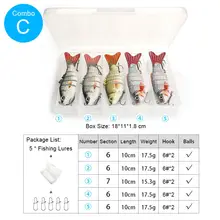 5pcs Sinking Wobblers for Fishing #6