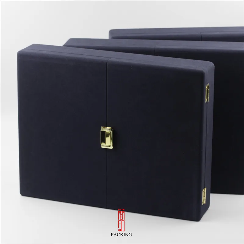 Boutique portable jewelry storage box, made of microfiber material, ring / necklace display collection storage box