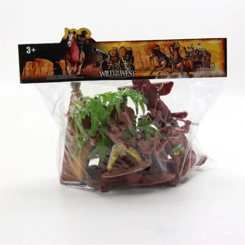 13pcs/Set Native Plastic Indian Tribes Model American Art Figure Doll Toy Kids Children Toys