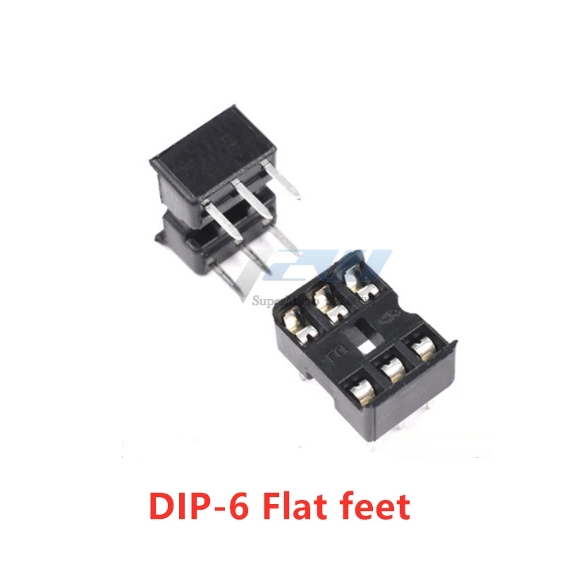 10pcs/lot IC socket integrated block straight plug DIP microcontroller chip round hole base 8P 14 16 20 28 40P foot