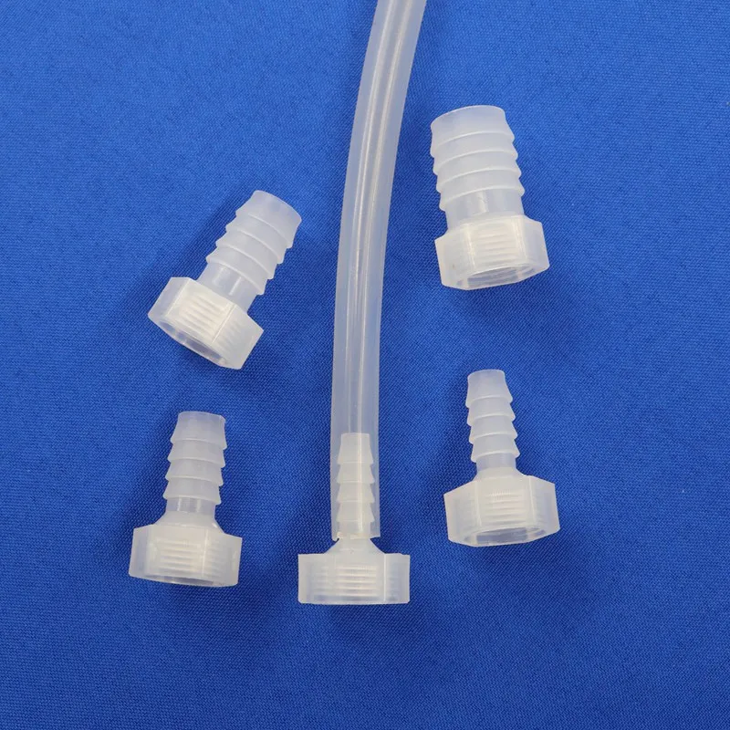 Female Thread Hose Straight Connector, Soft Pagoda Joints, Aquarium Pipe, Fish Tank Adapter, 4 ~ 12mm, 5-100Pcs