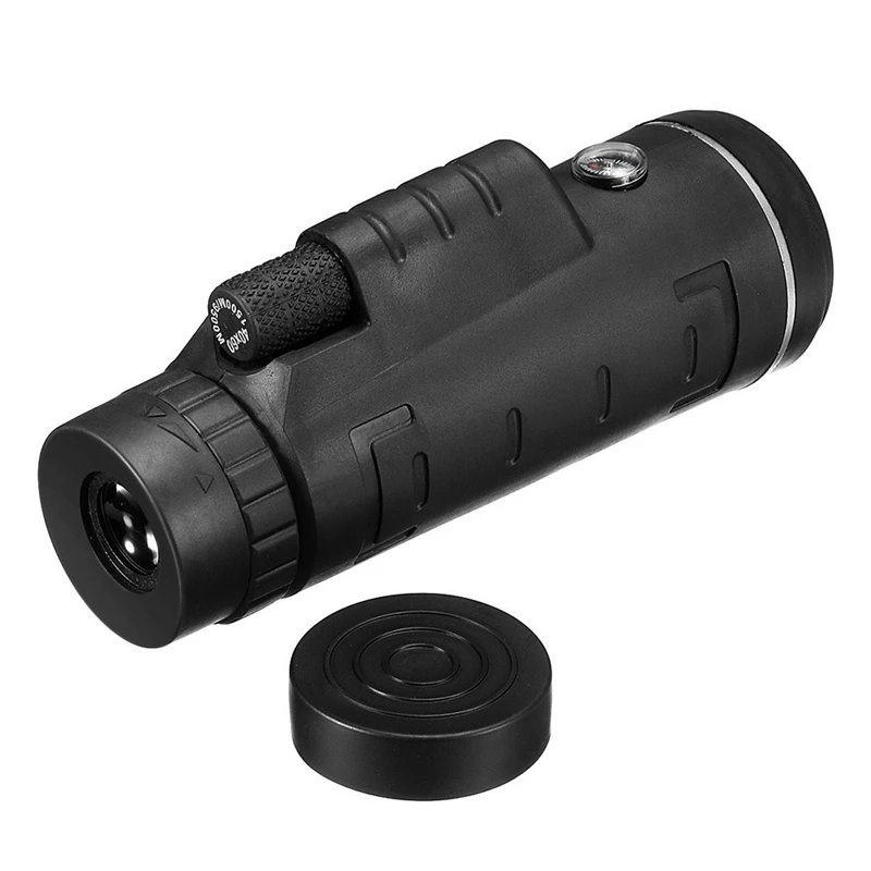 40X60 potente telescopio monoculare professionale BAK4 prisma HD monoculare portatile con bussola per campeggio turistico