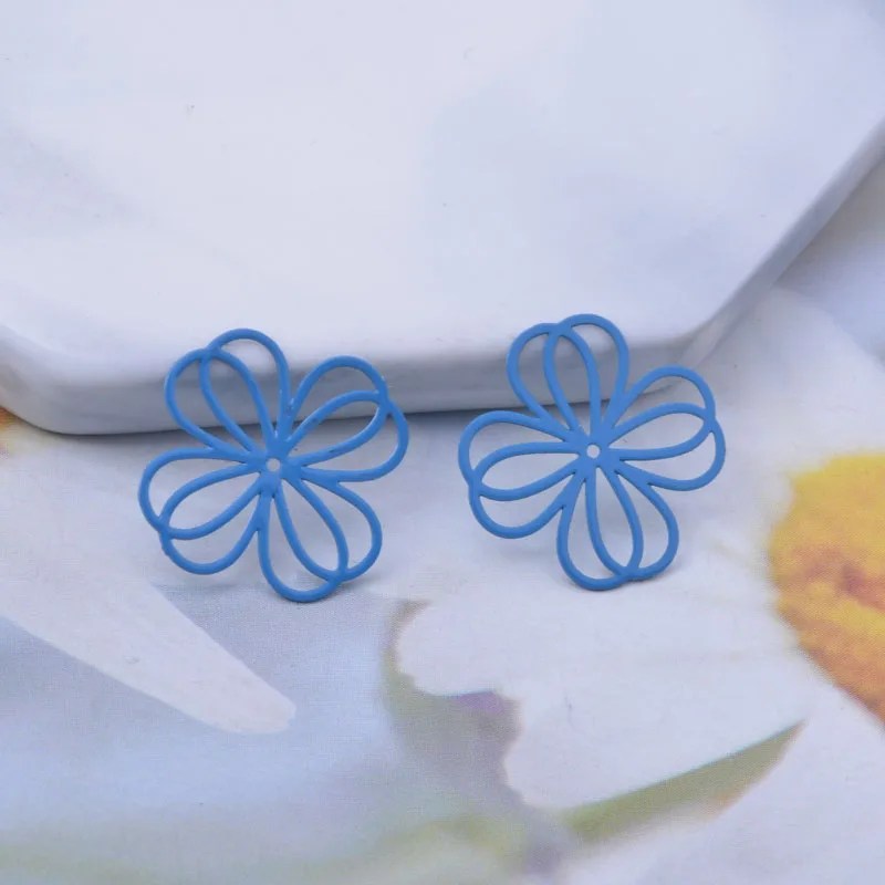 100 Stück AC6249 16mm Messing Blumen-Anhänger Verbinder DIY Schmuck Ohrring-Zubehör – Detail 7