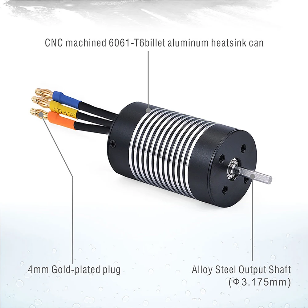 Roket 2845 su geçirmez fırçasız sensörsüz Motor 3100KV 3800KV 4370KV 5000KV WLtoys 12428 1/12 RC araba