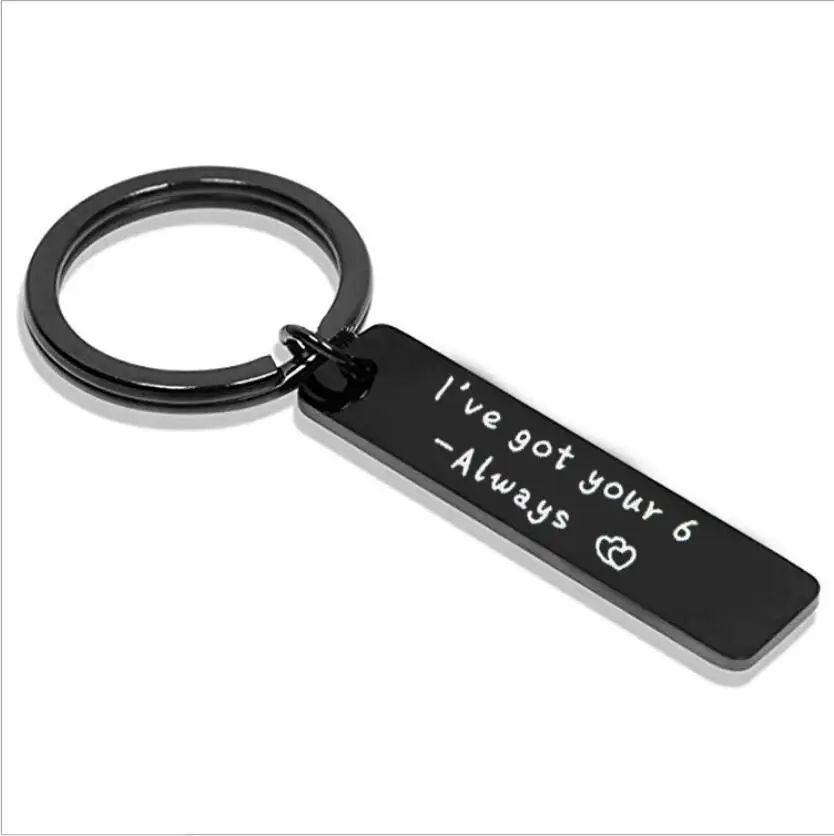 New stainless steel custom straight bar gifts police graduation keychain gift manufacturers