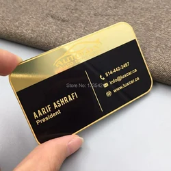 Wholesale Gold Metal Business card Promotion Souvenir Metal Business Card blank Brass Vintage Metal business card