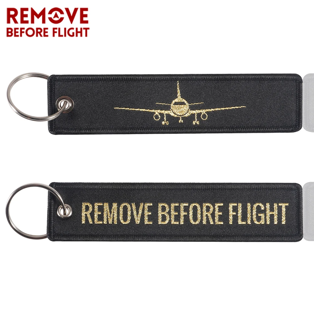 1 PC Woven Remove Before Flight Keychains Jewelry  Shinning Key Chain for Aviation Gifts Key Tag Label Fashion Airplane Keyrings