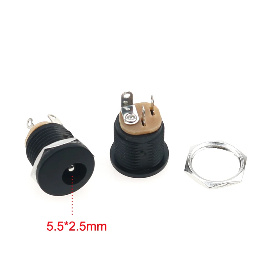 Yuxi 1pc macho e fêmea dc plugue de alimentação 5.5*2.1mm 5.5*2.5mm jack adaptador conector plug 5.5*2.1 5.5*2.5