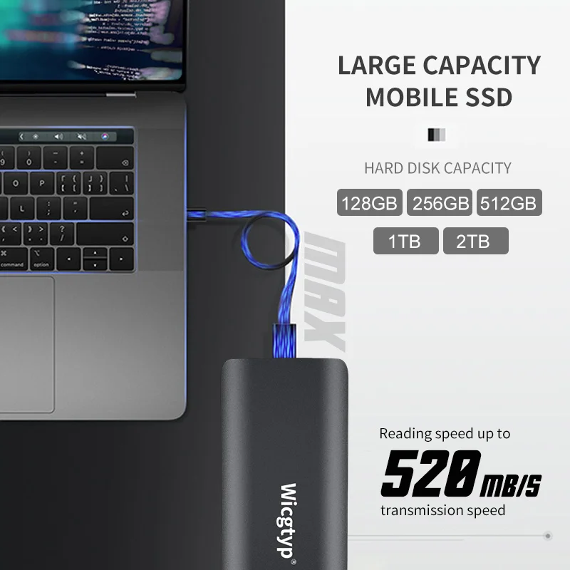 Портативный внешний ssd 128 ГБ 256 ГБ 512 ГБ ТБ Ssd Hdd USB 3,1 HDD Внешний твердотельный накопитель Жесткий диск ssd для ноутбука компьютера