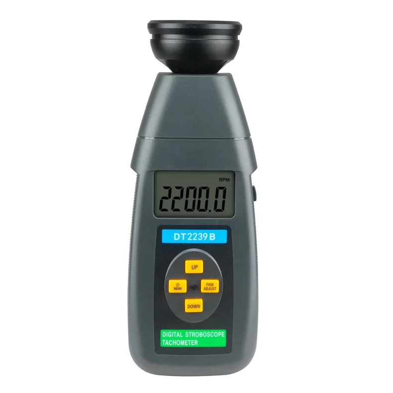 Digital Stroboscope Tachometer LCD Non-Contact Flash Photoelectric Revolution Meter 60-39999 RPM Speedmeter Tester