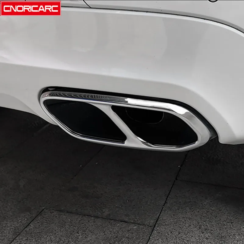 

Car Styling Tail Throat Cover Trim Exhaust Outlet Decoration Stickers For Volvo XC60 2018-2021 Stainless Steel