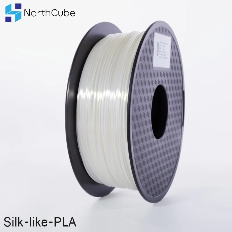 

NorthCube 3D Printing Silk PLA Filament 3D Printer Filament 1.75mm 1KG Silk Like Series silk-white Color Filament