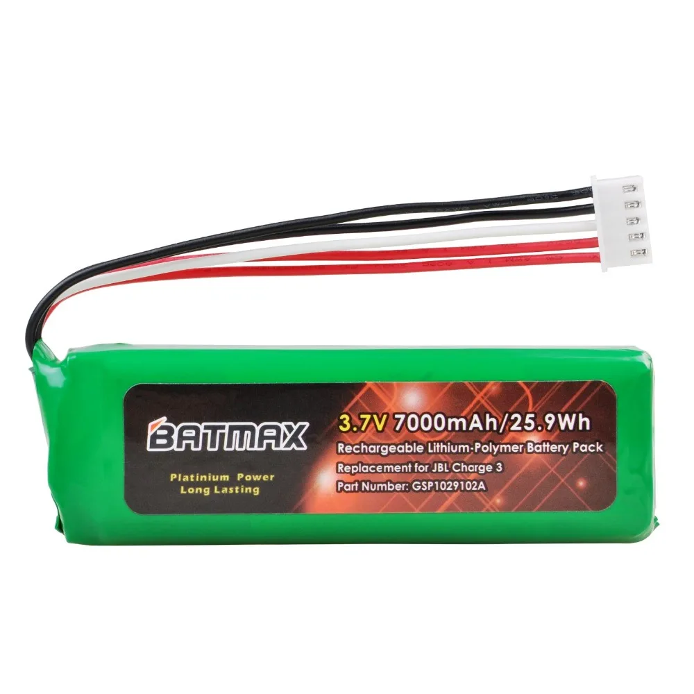 Batmax 7000mAh Battery for JBL Charge 3 Polymer Replacement Speaker Battery Pack  GSP1029102A