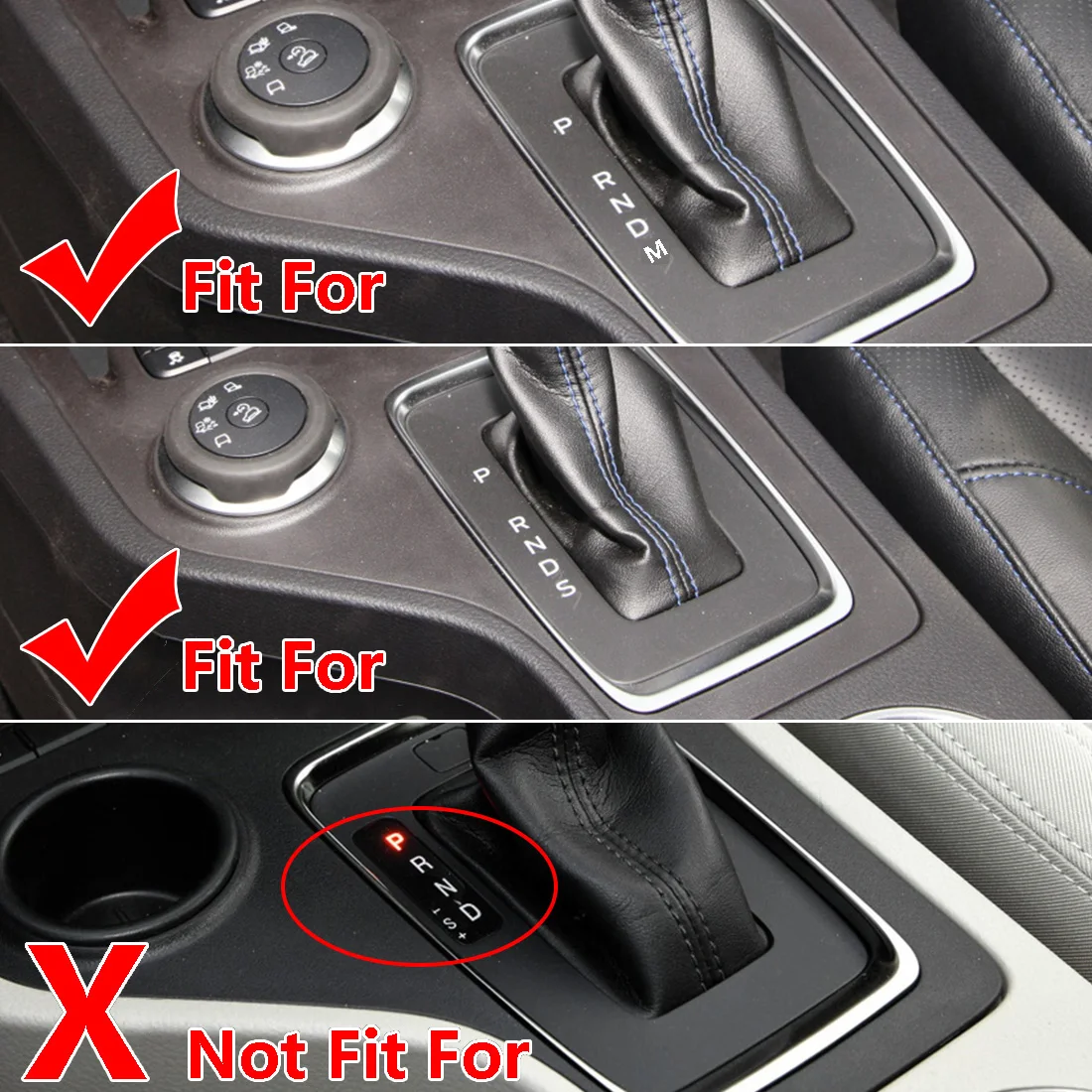 Carbon Fiber Color Steel Auto Gear Shift Panel Cover Fit for Ford Ranger Everest Endeavour Rapto  2018 2019 2020 2021