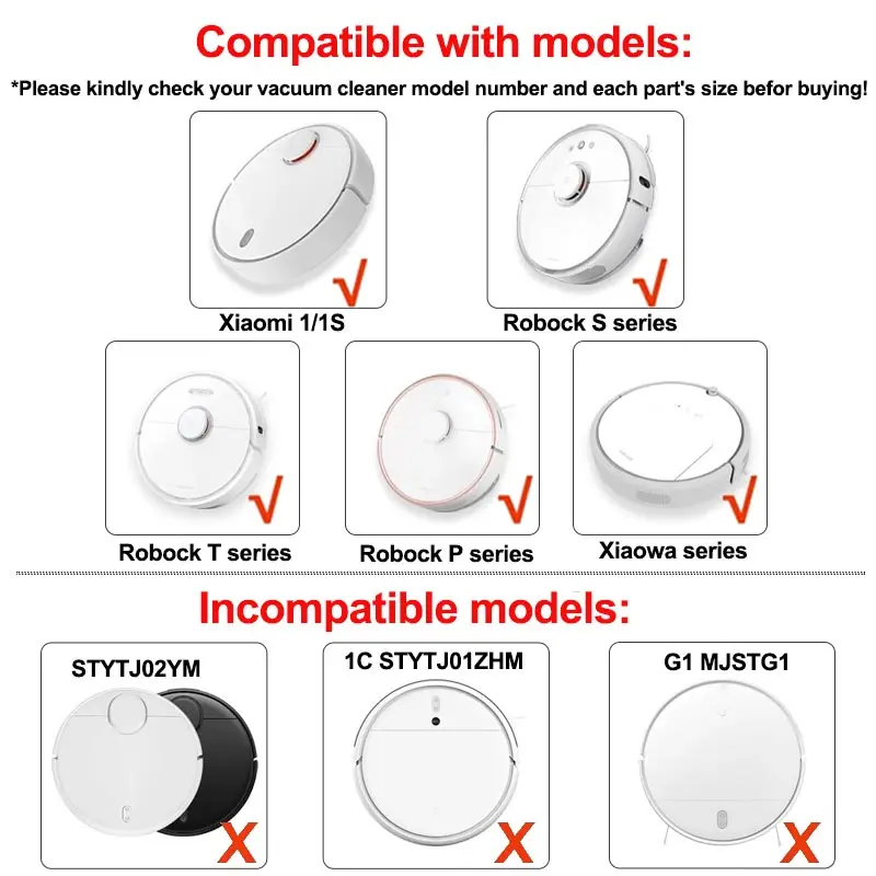 Xiaomi-ロボット掃除機用のスペアパーツ,掃除機用のメインブラシ1s s50 s55 s5 max s6maxv s6