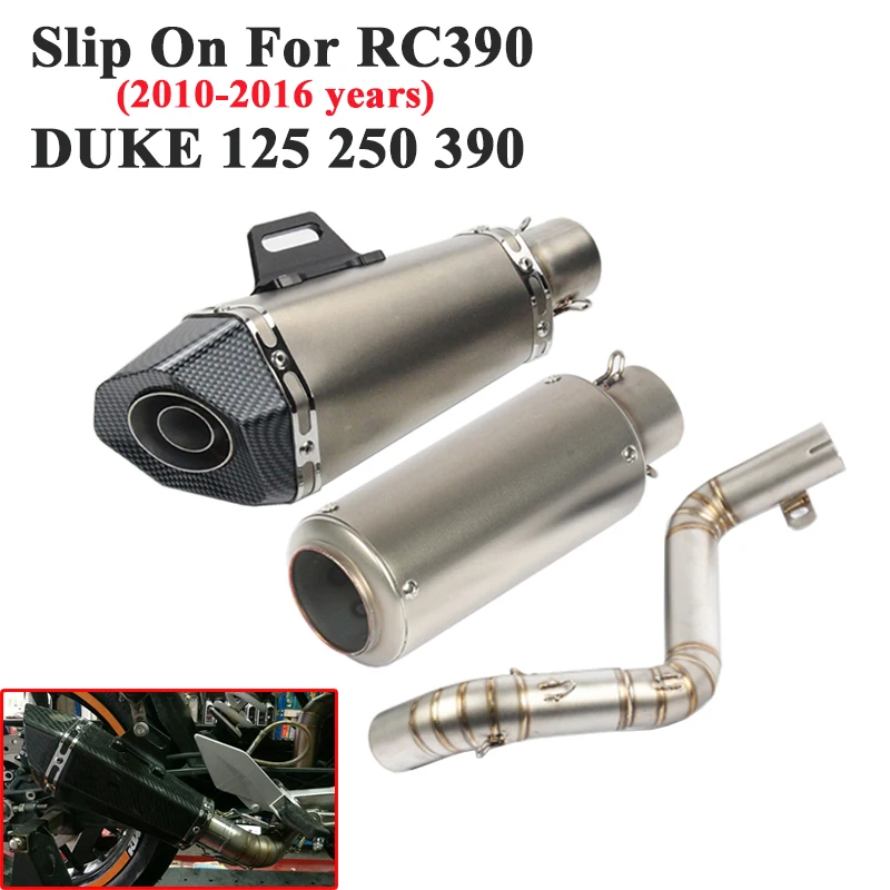 

Slip On For KTM DUKE125 DUKE 200 DUKE 250 DUKE 390 RC390 Motorcycle SC GP Project Exhaust Modified Middle Link Pipe Muffler Tube