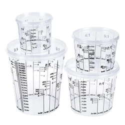 1pcs Plastic Paint Mixing Cups 385ml 750ml 1400ml 2300ml Paint Mixing Calibrated Cup For Accurate Mixing Of Paint And Liquids