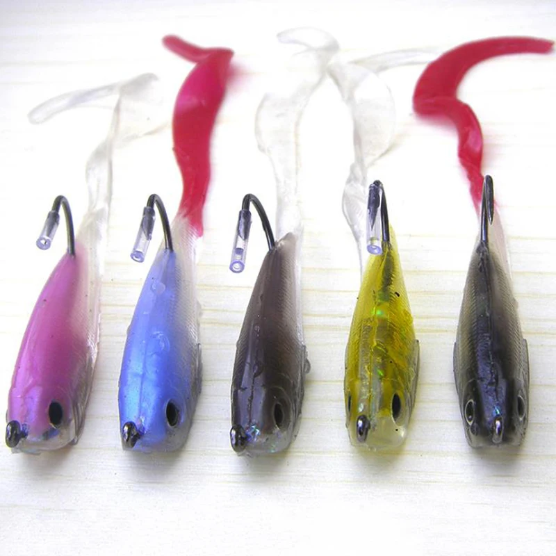 1pcs DYGYGYFZ 3D Fishing Lure 10g/10cm Soft Bait Capuchin Shad Worms Bass Pike Minnow Silicon Rubber Fishing Tackle