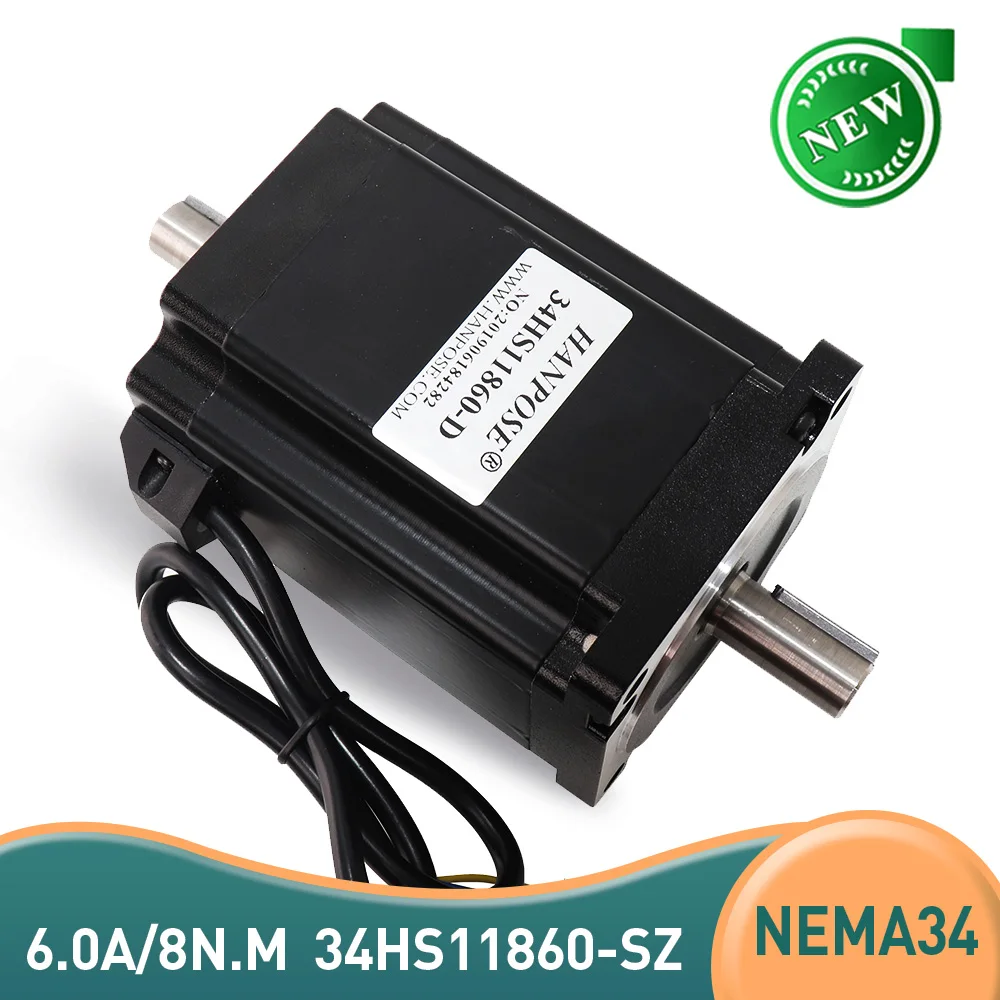 86 Stepper Motor Double Shaft motor 86x118mm  34HS11860-SZ stepping motor NEMA34 cnc 6.0A 8.0N.m  for 3D printer