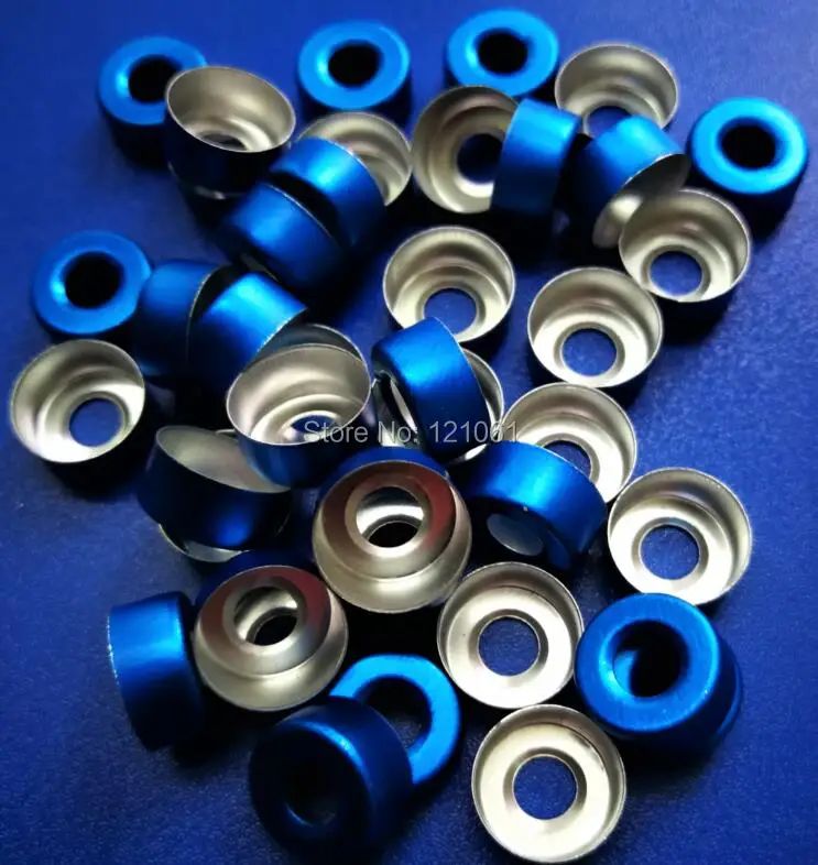 

13mm aluminium cap ,50pcs/lot,Colored pharmaceutical caps,aluminium tops for crimp glass vial