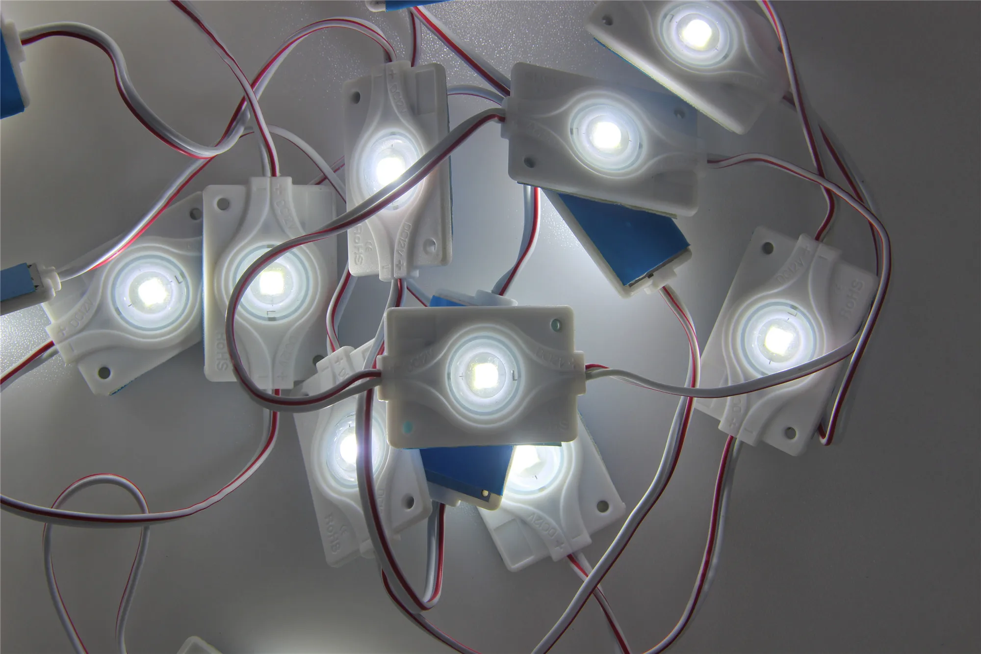 40PCS Led Module UL Listed Led Modules Lens for Double Side Light Box White 12V  Waterproof IP65 SMD5054 with Tape Adhesive Back