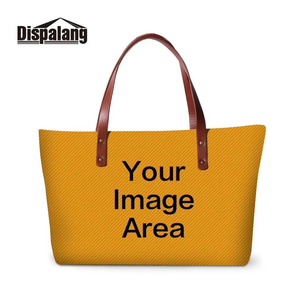 

Women Stylish Handbags 3D Printing Customized Your Own Design Logo Totes Bag Girls Luxury Brand Designer Custom Top-handle Bags
