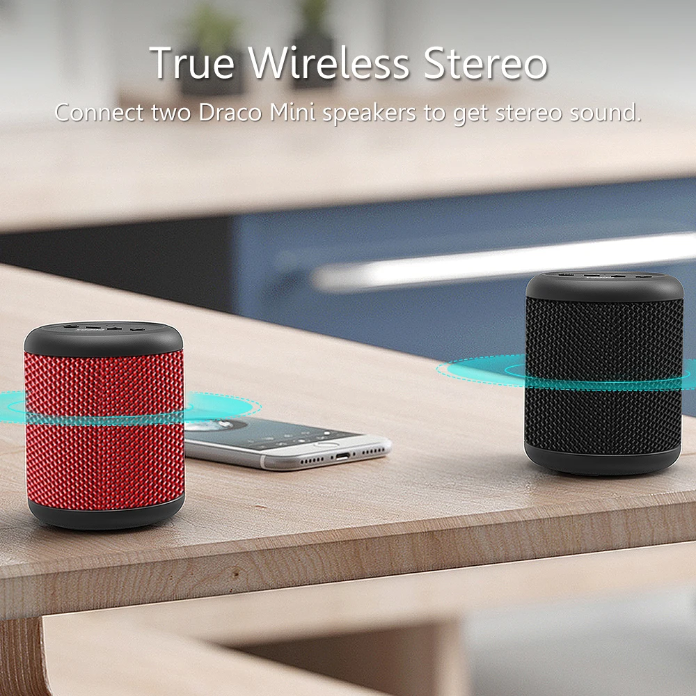 Xdobo mini portátil sem fio bluetooth tws alto-falante ipx6 à prova dwaterproof água com assistente de voz 45m conexão distância 12h tempo de jogo