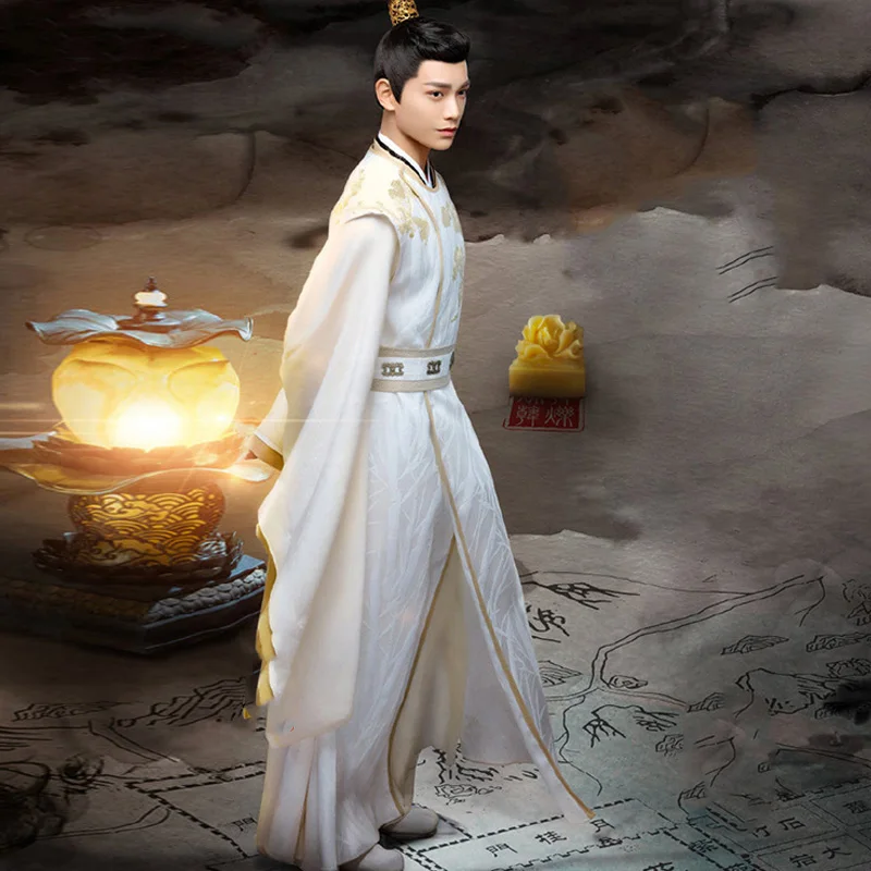 11 Designs Ancient Prince Male Swordmen Scholars Cosplay Costume Hanfu for TV Play The Romance of Tiger and Rose Han Shuo Design