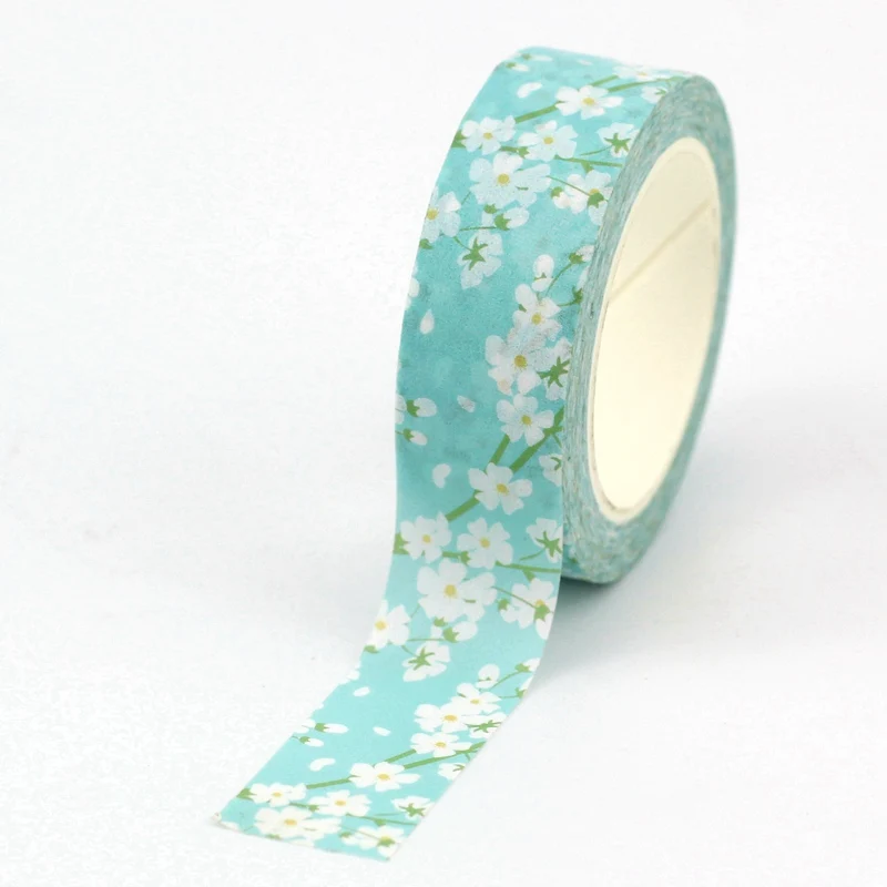 NEW 10PCS./Lot Decorative Cherry blossoms WashiTapes DIY Adhesive Stickers Masking Tape Stationery Scrapbooking Office Supplies