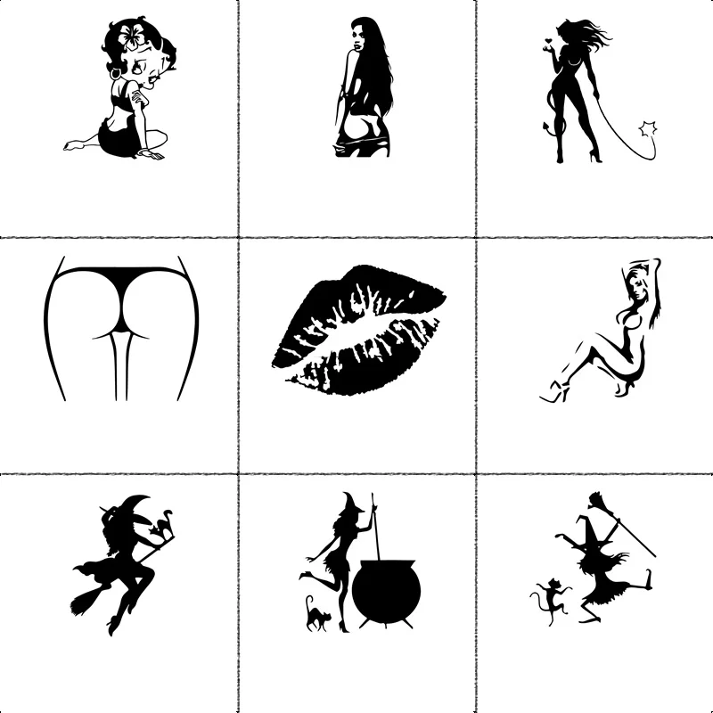 

10 Kinds Of Sexy Lady Funny Car Sticker Large Wrap Vinyl For Auto Windows Hood Graphic Body Fits Most Vehicles Decoration