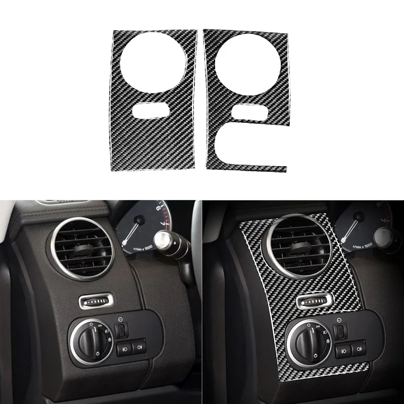 

Carbon Fiber Interior Both Side Air Vent Outlet Panel Trim Modified Sticker Fit For Land Rover Discovery 4 2010-2016