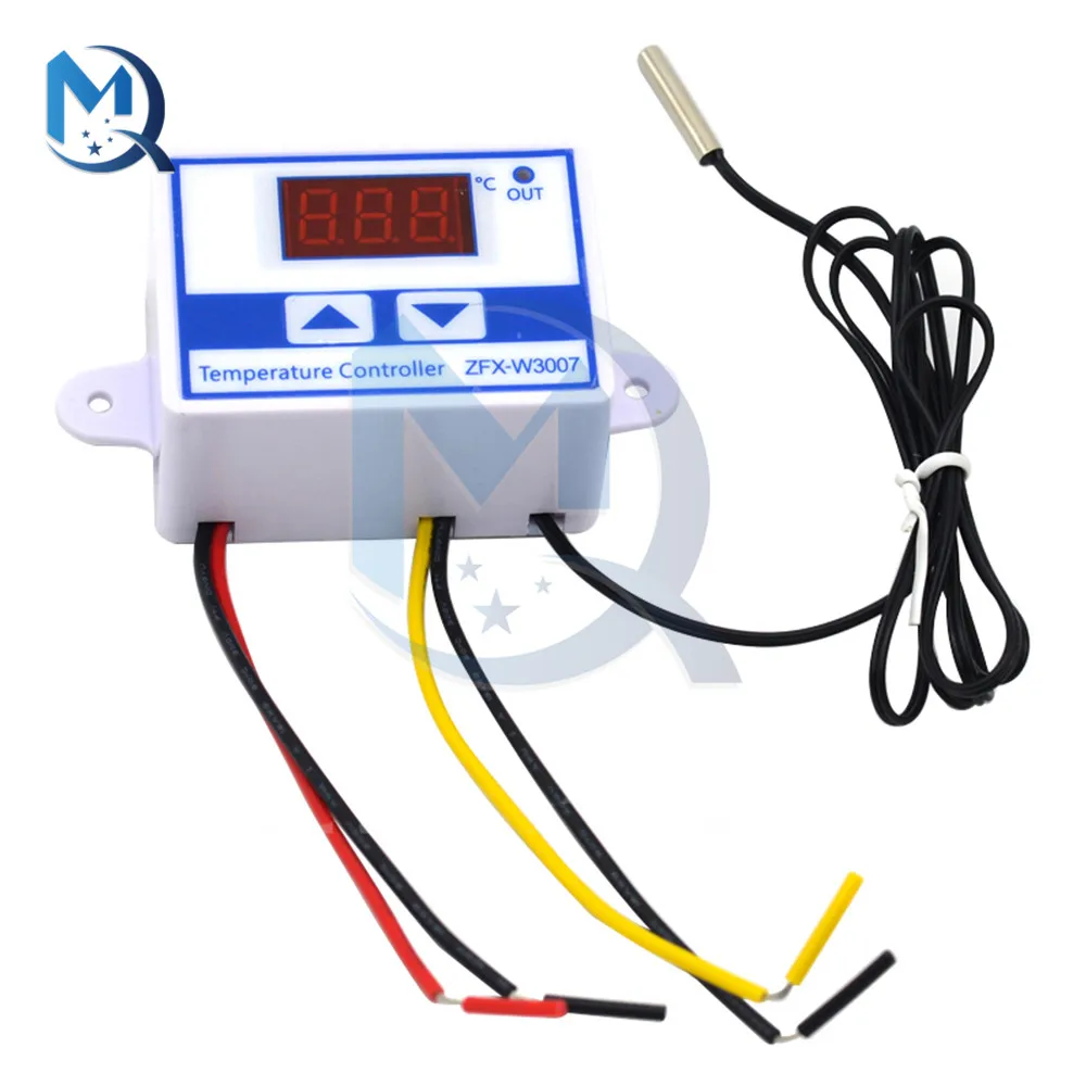 DC12V-60V W3007 Thermostat LED Digital Tube Display Microcomputer Temperature Controller NTC MOS Output Thermostat