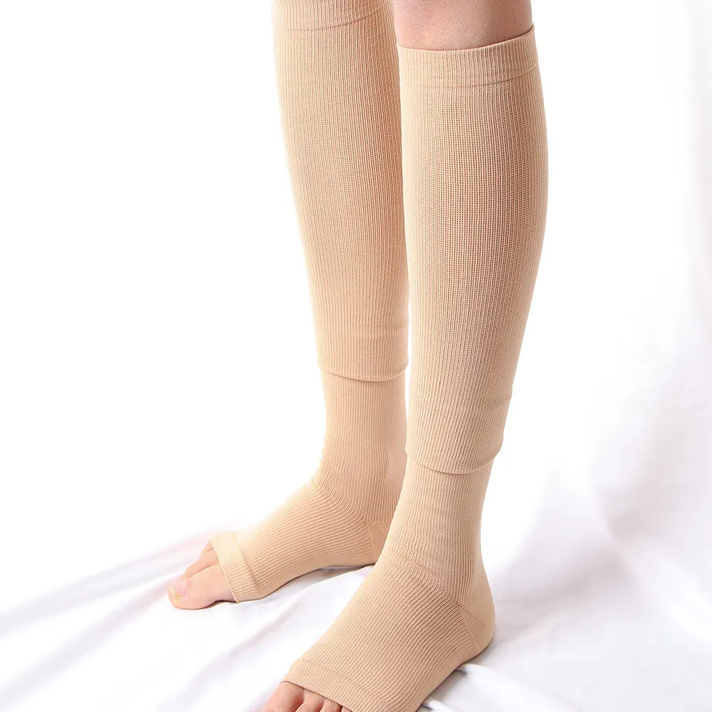 

1 Pair Unisex Compression Socks Men Women Varicose Veins Leg Relief Pain Knee Bare Toe Breathable High Socks