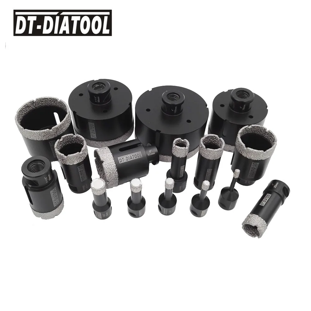 1pc Vacuum Brazed Diamond Dry Drill Core Bits 5/8-11 Thread Drilling Bits Hole Saw Dia 6mm to 102MM for Tile Marble Granite