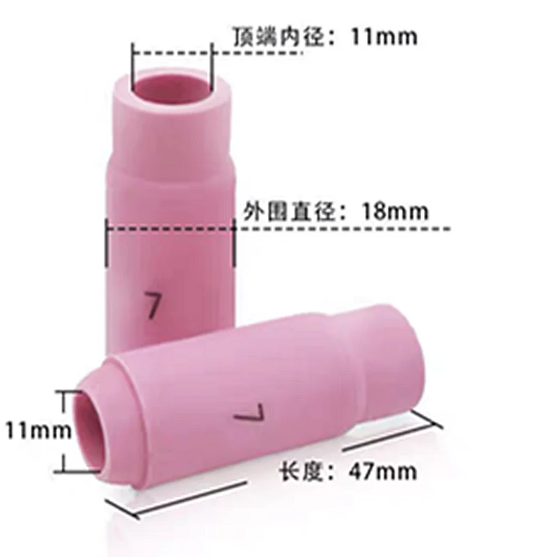 Buse en céramique pour consommables TIG, 40 pièces, emballage d'accessoires, coin intérieur et extérieur 3 #4 #5 #6 #7 #8 # WP17 WP18 WP26