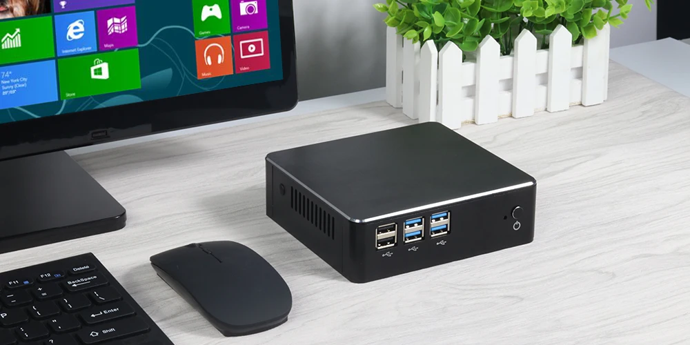 XCY Mini PC Intel Core Processor I7 5500U I5 5200U I3 5005U 8GB DDR3L 128GB 256GB SSD 300Mbps WiFi 8x USB Ports Windows 10 Linux
