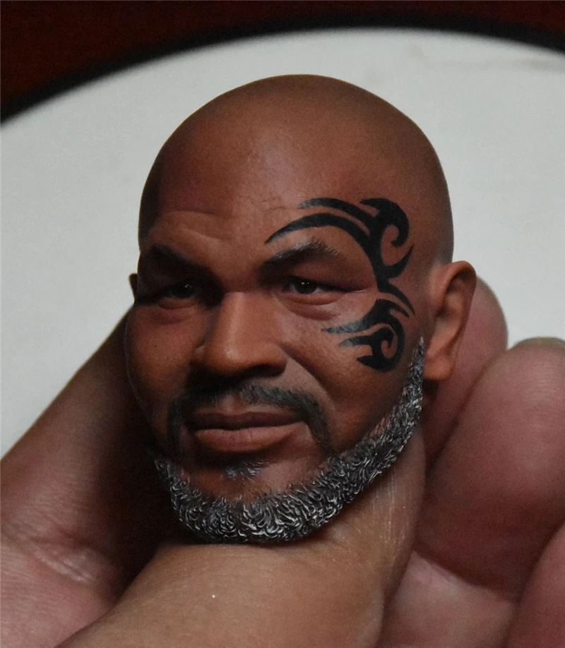 In Stock For Sale 1/6th Boxing King Tyson Male Head Sculpture For Usual 12inch Doll Action Figure