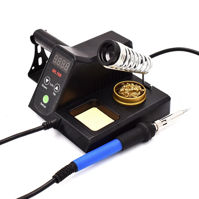 Digital Display Soldering Iron Station Kit, Holder Stand,Sponge,Copper Wire,C/F Switch Conversion, 60W, 168