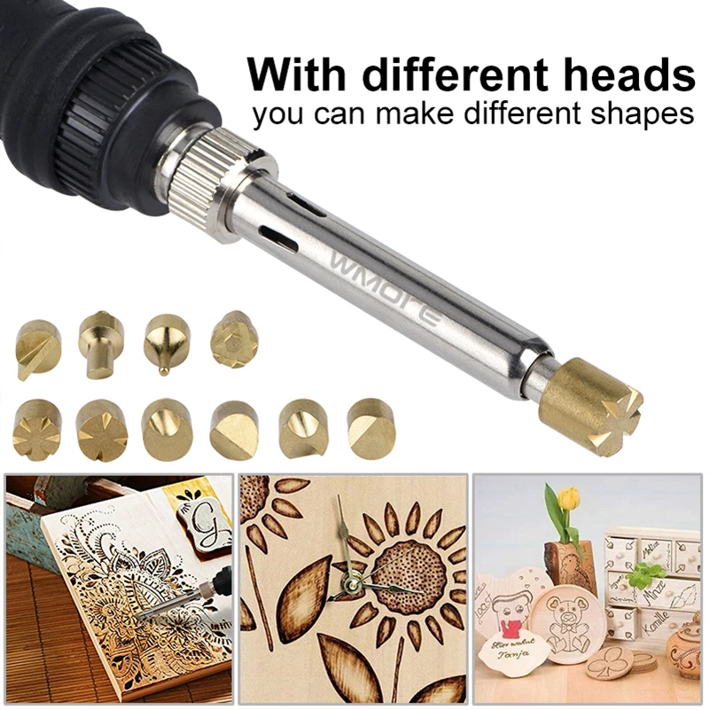 JCD Electric Soldering Iron Carving Pyrography Wooden Tool Sets Wood Burning Embossing Soldering Pencil Welding Tips Kits 80W