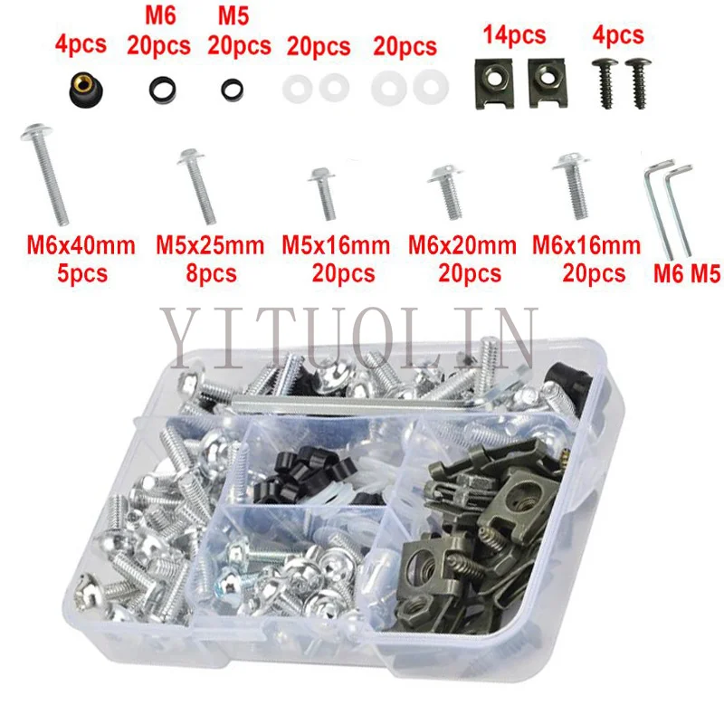 Motorcycle Screws Nuts Kit Fairing Bolts Set For Yamaha Dragstar 1100 Nmax Drag Star 400 Drag Star 1100 R6 2017 Vstar R6 2008