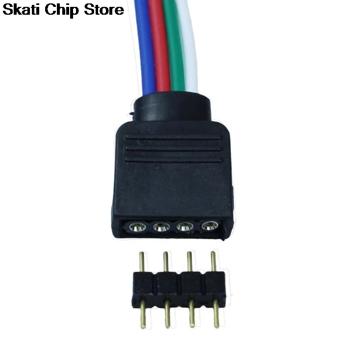 15 Stks/partij Led Connector Adapter 4Pin Naald Mannelijk Type Double 4 Pin Rgb Voor 3528 5050 Led Strip Licht Lamp met Pin Regeling