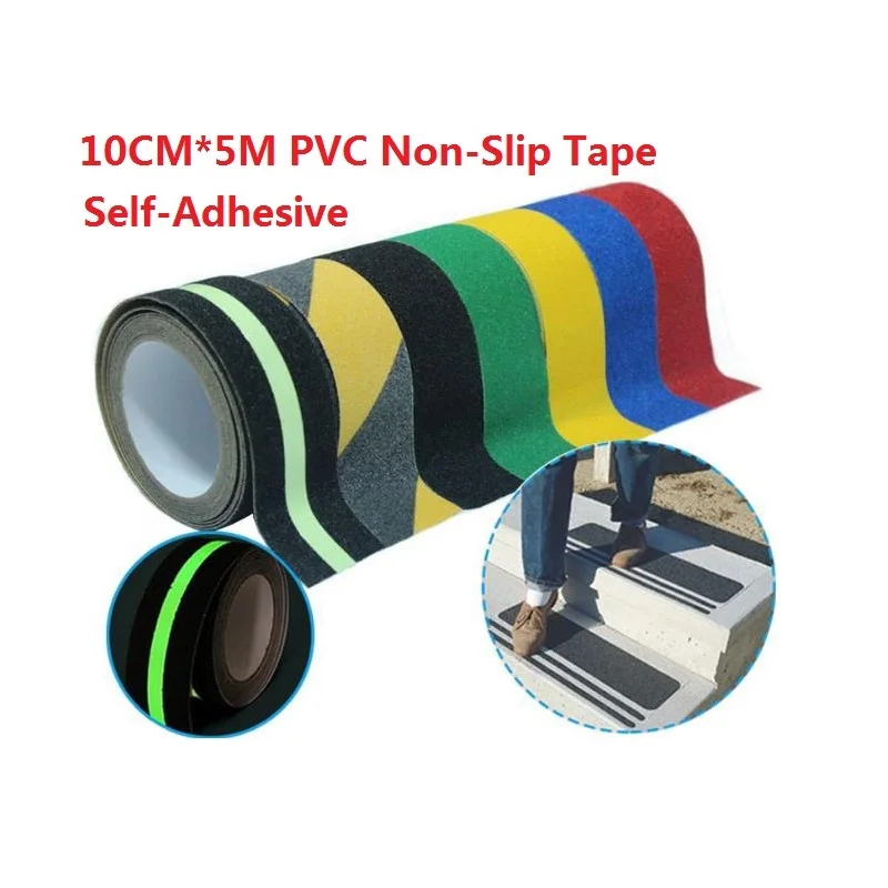 

10CM*5M Stairs Floor Bathroom Grind Arenaceous Antiskid PVC Warning Safety Self-adhesive Tape Non-Slip Strip