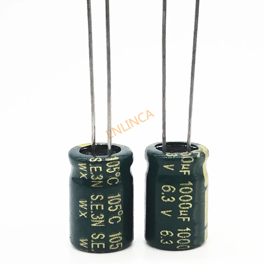 20pcs/lot 6.3v 1000uf 8*12 high-frequency low-impedance high frequency low impedance aluminum electrolytic capacitor 1000uf 6.3v