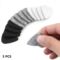 5 Pcs High Quality Felt Ukulele Picks Ukuleles Plectrum Black/Grey/White Soft Felt Pick Guitar Parts Accessories 3mm