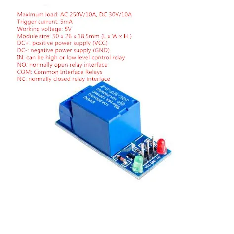 1PCS 5V 1 One Channel Relay Module Low Level for SCM Household Appliance Control for arduino DIY Kit