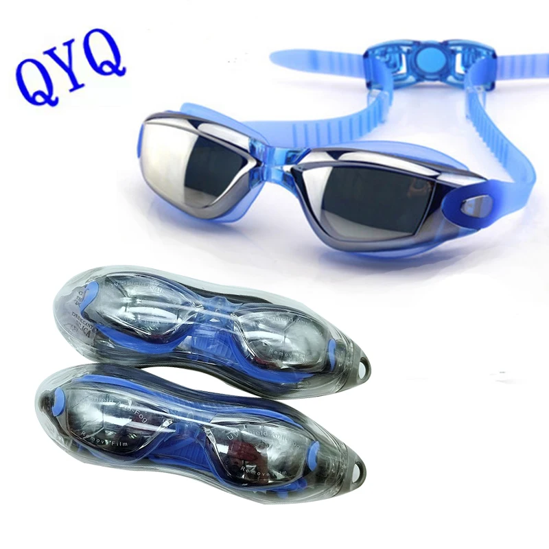 QYQ-Lunettes de natation professionnelles, anti-fuite, galvanoplastie