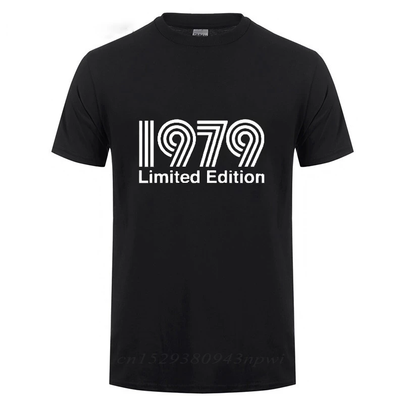 Cool 1979 Limited Edition Present T Shirt Funny 40th Birthday Gift For Husband Man Short Sleeve Round Neck Cotton Casual T-Shirt