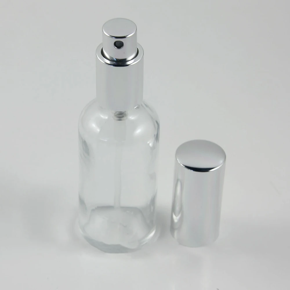 

50ml hand cream bottle empty spray pump bottle with silver aluminum cap