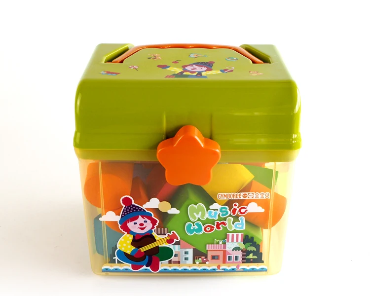Niedlichen Cartoon Kinder Doppel Schichten Lagerung Box Tragbare Kunststoff Spielzeug Kinder Geburtstag Geschenk Kreide Snack Gebäude Block Organizer – Detail 4
